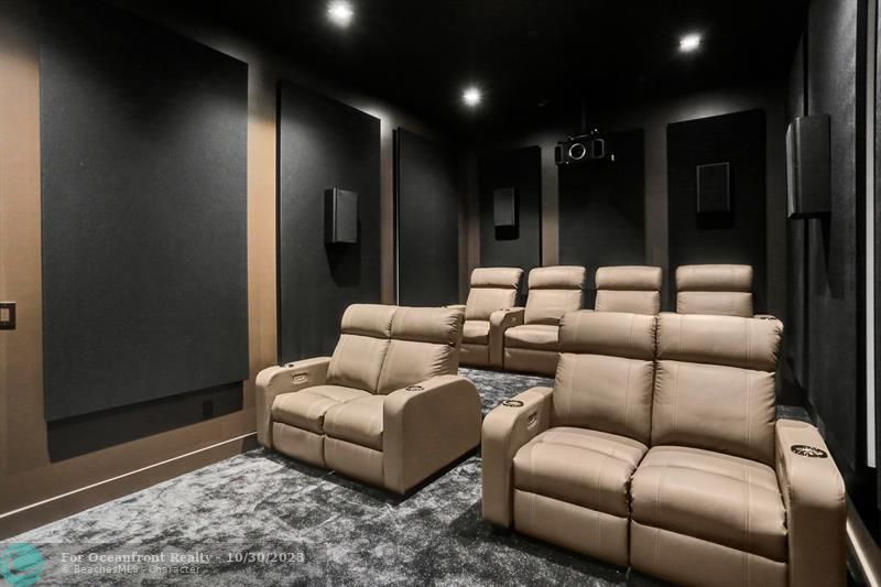 State of the art 8-person movie theater